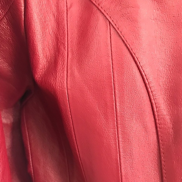 Red Leather Jacket - Picture 4 of 6